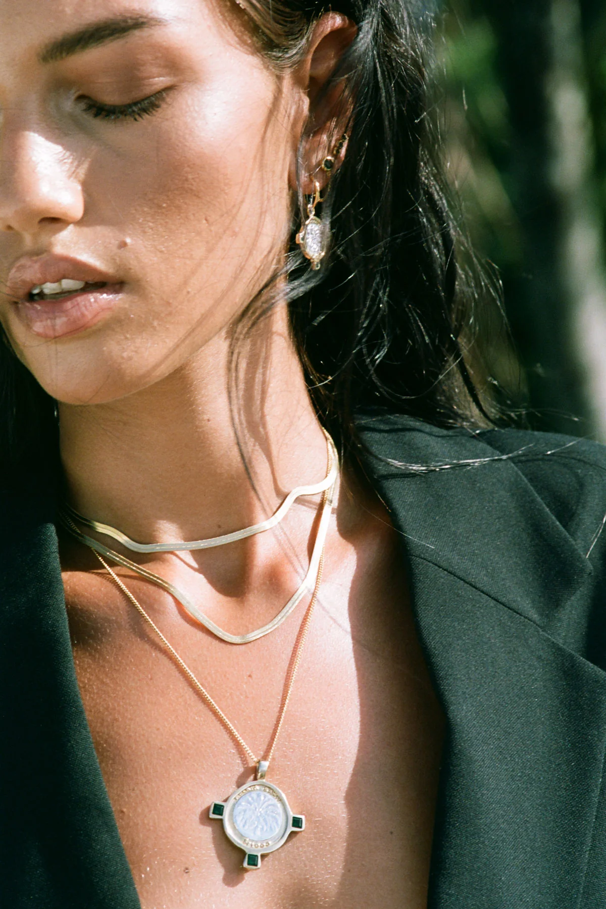 Snake chain necklace gold plated (36cm) - Image 7