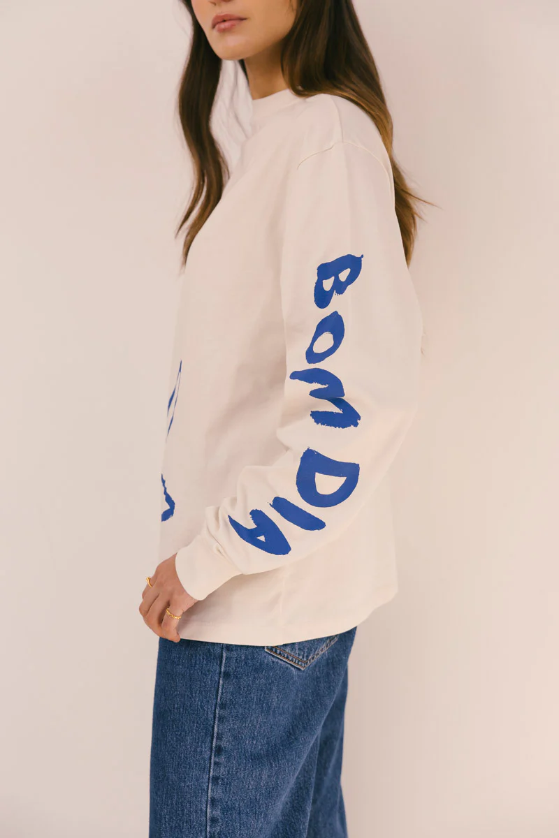 Sol Tee Long Sleeve Beige - Image 3