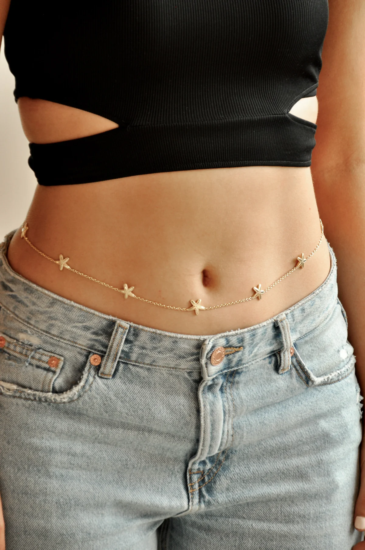 Starfish belly chain gold plated - Image 7