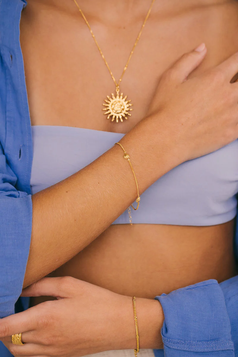 Sun Rays Bracelet Gold Plated - Image 5