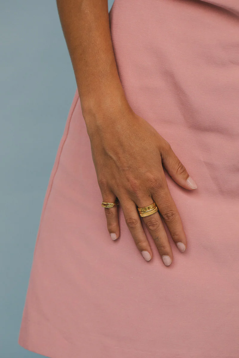 Trinity pinky ring gold plated - Image 11