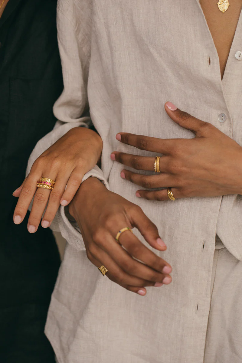 Trinity pinky ring gold plated - Image 5