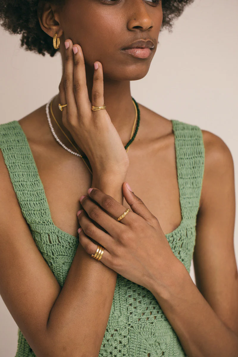 Trinity pinky ring gold plated - Image 9