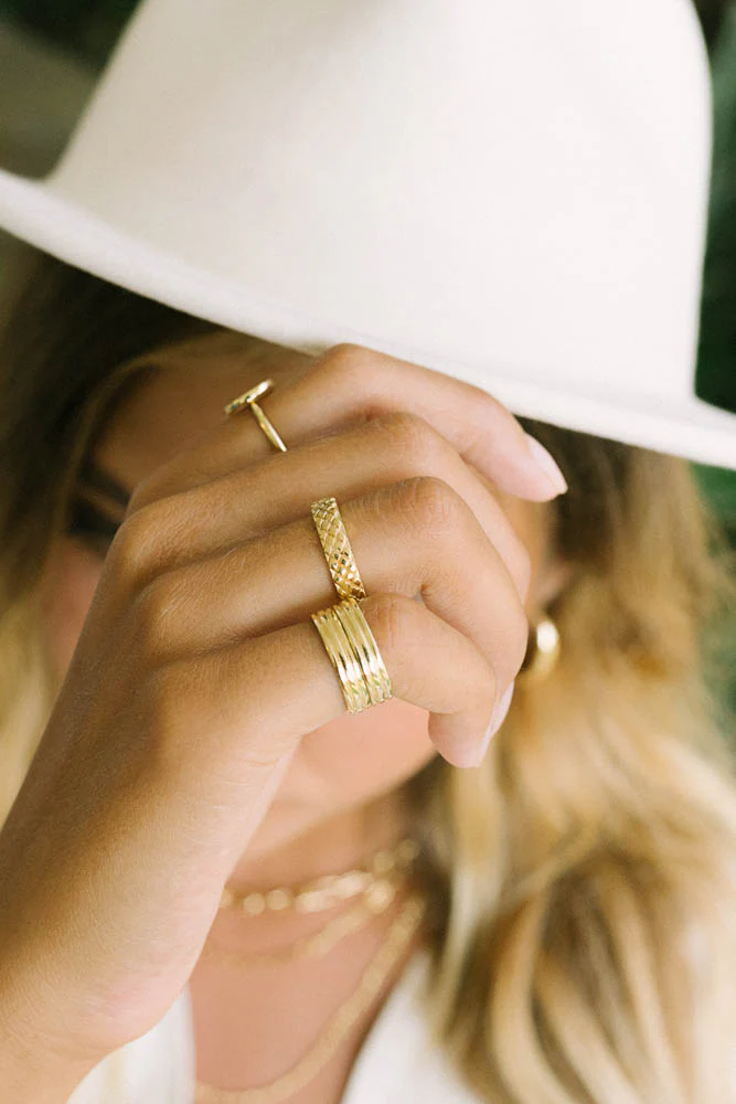 Triple pinky band gold plated - Image 7