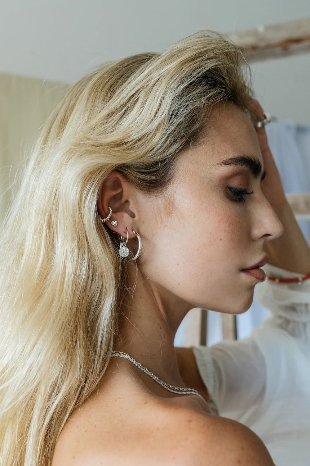 Wild classic earring silver small (25mm) - Image 3