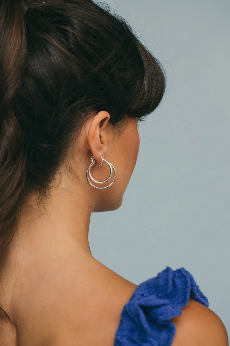 Wild classic earring silver small (25mm) - Image 4